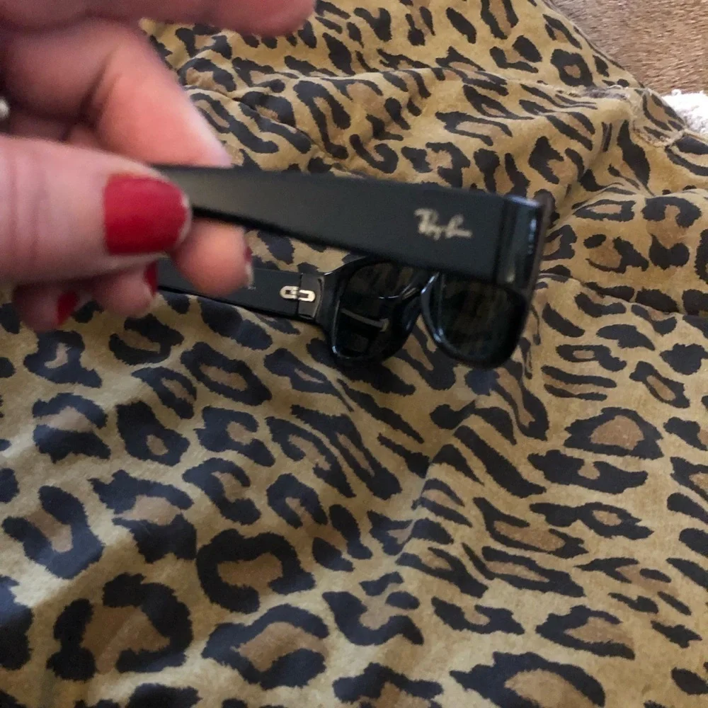 Rayban black with black lens sunglasses with case